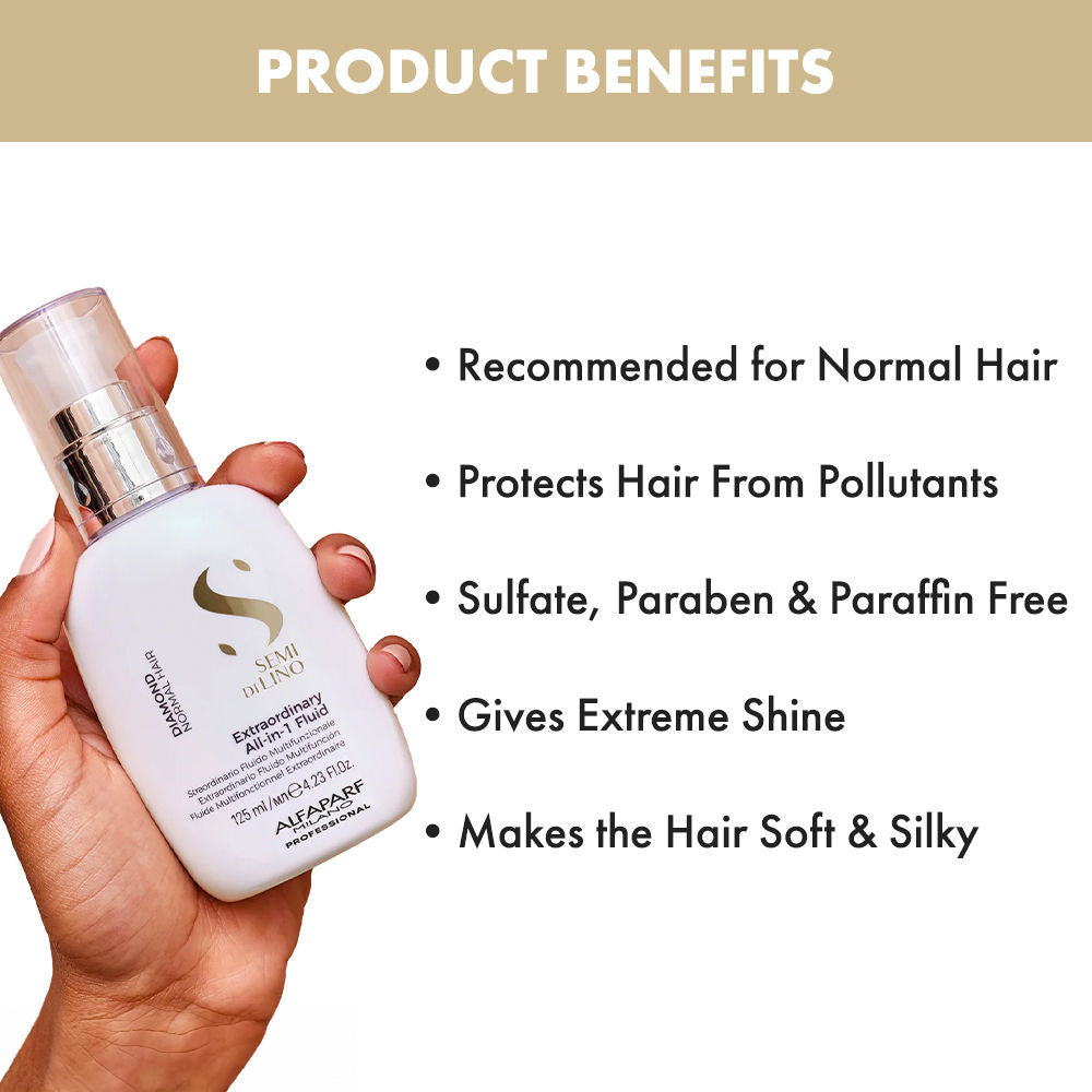 ALFAPARF MILANO Diamond Extraordiry All-In-1 Serum For Frizzy Hair, Sulfate Free, 125ml