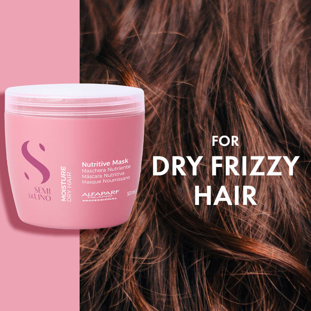 ALFAPARF MILANO Nutritive Hydrating Mask for Frizzy & Dry Hair, Moisturising, Sulfate Free, 500ml