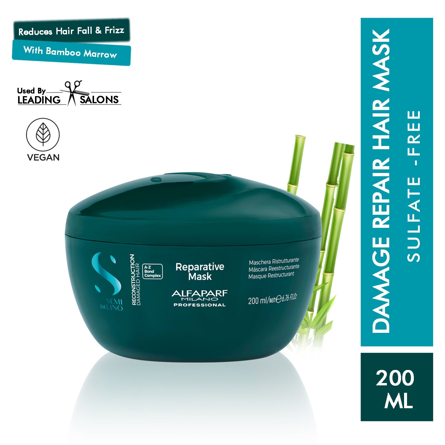 ALFAPARF MILANO Reparative Hair Mask For Damaged Hair, Bond Repair, Treats Hairfall, Sulfate Free, 200ml, Buy from Indicrest