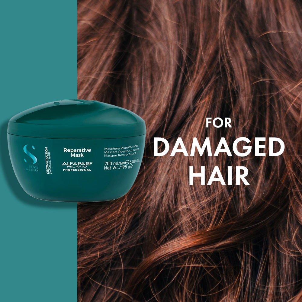 ALFAPARF MILANO Reparative Hair Mask For Damaged Hair, Bond Repair, Treats Hairfall, Sulfate Free, 200ml