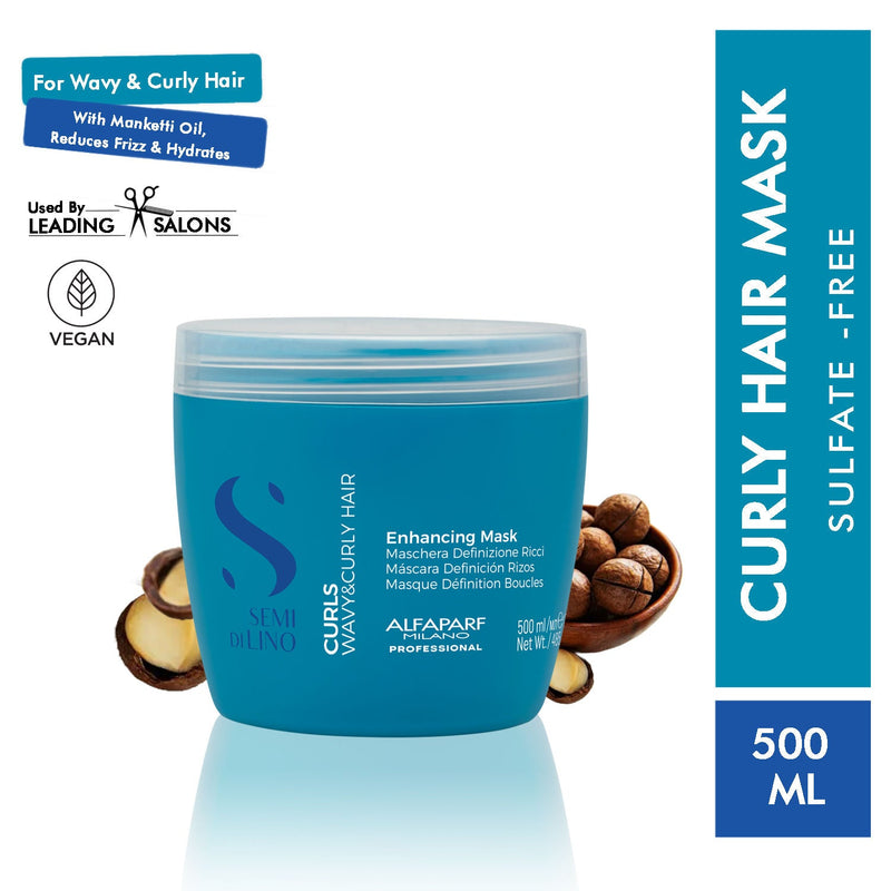 ALFAPARF MILANO Curly Hair Mask, Curls Defining, Frizzy Hair, Deep Moisture, Sulfate Free, 500ml, Buy from Indicrest