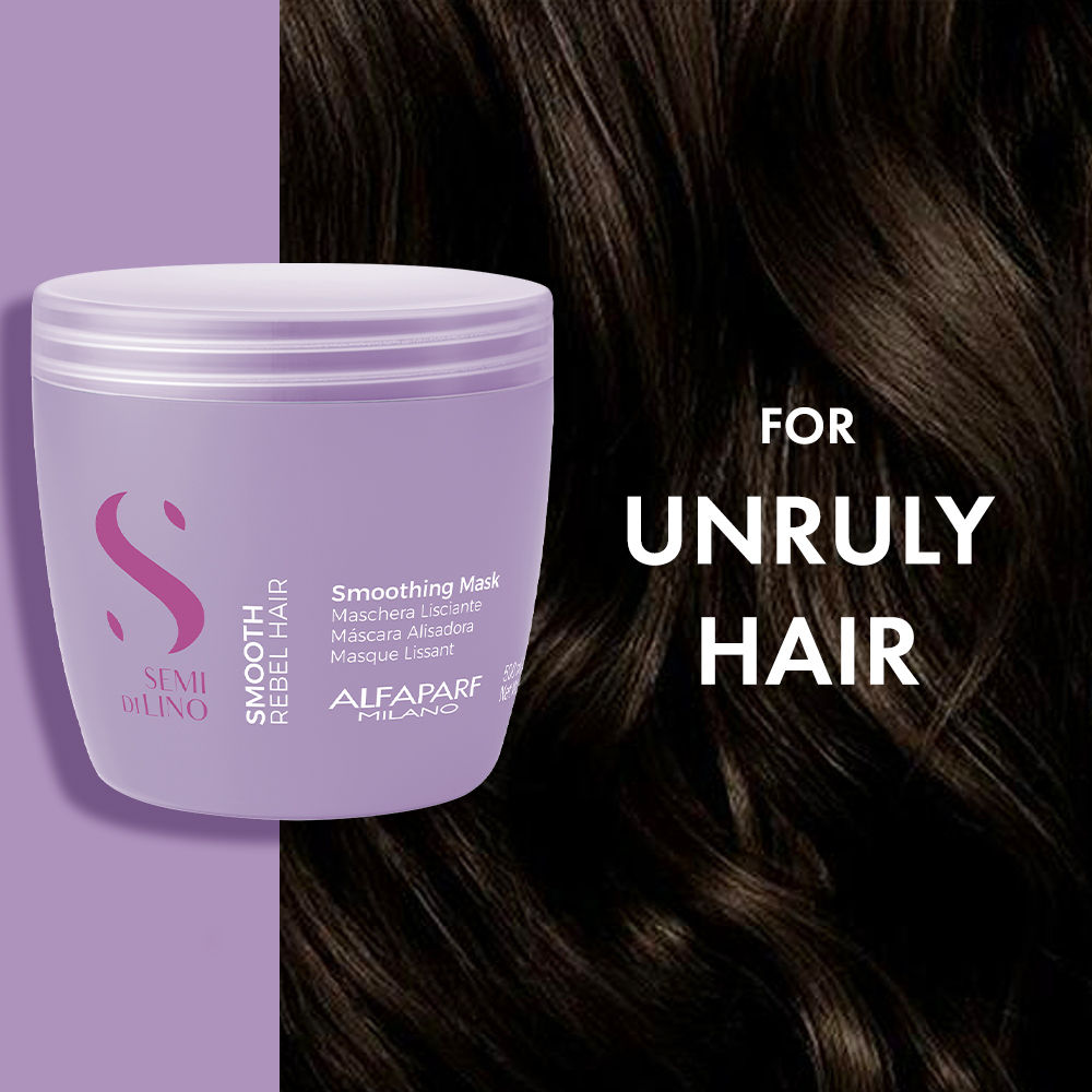 ALFAPARF MILANO Smoothing Mask - Dry & Rebel Hair, Sulfate & Paraben Free, 500ml
