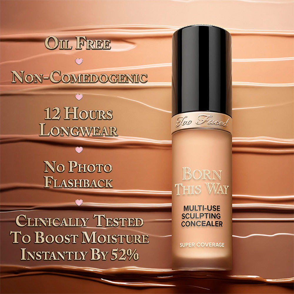Too Faced Born This Way Super Coverage Multi Use Sculpting Concealer - Vanilla, 13.5ml