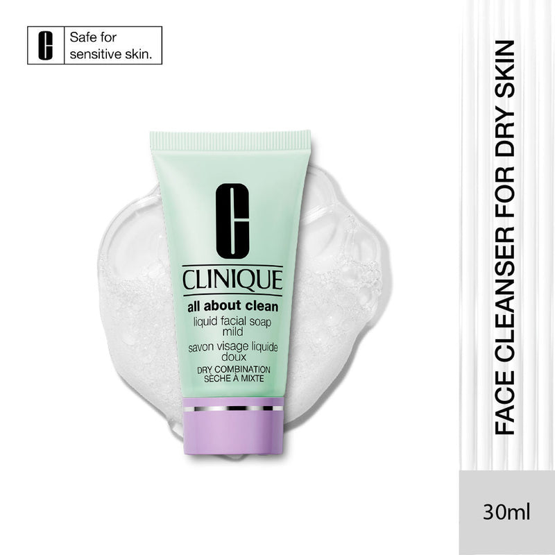 Clinique Liquid Facial Soap Mild - Dry Combination Facewash, 30ml, Buy from Indicrest