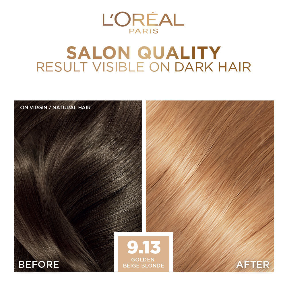 L'Oreal Paris Excellence Fashion Hair Color - Shade 9.13 Golden Beige Blonde, 172ml Buy at Indicrest Image 4