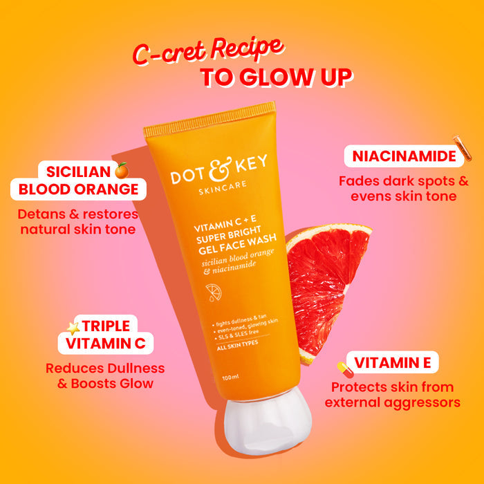 Dot & Key Vitamin C +E Super Bright Gel Face Wash, 175ml Buy at Indicrest Image 3