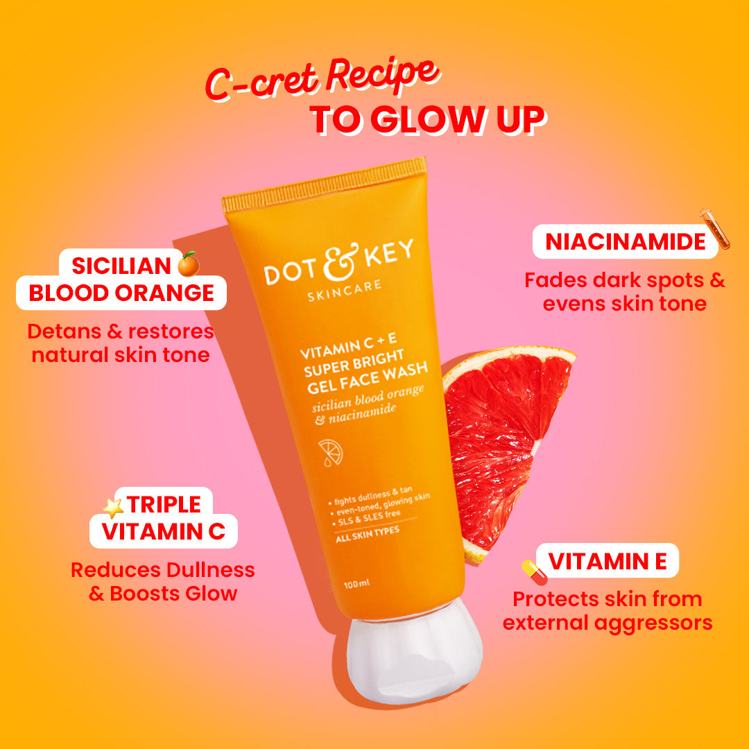 Dot & Key Vitamin C + E Gel Face Wash for Glowing Skin, 175ml Buy at Indicrest Image 3