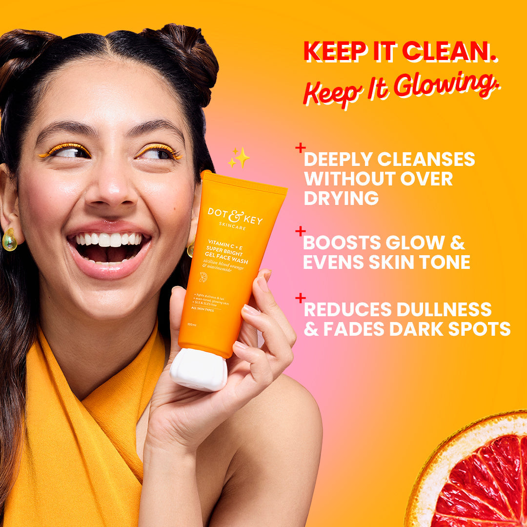 Dot & Key Vitamin C + E Gel Face Wash for Glowing Skin, 175ml Buy at Indicrest Image 2