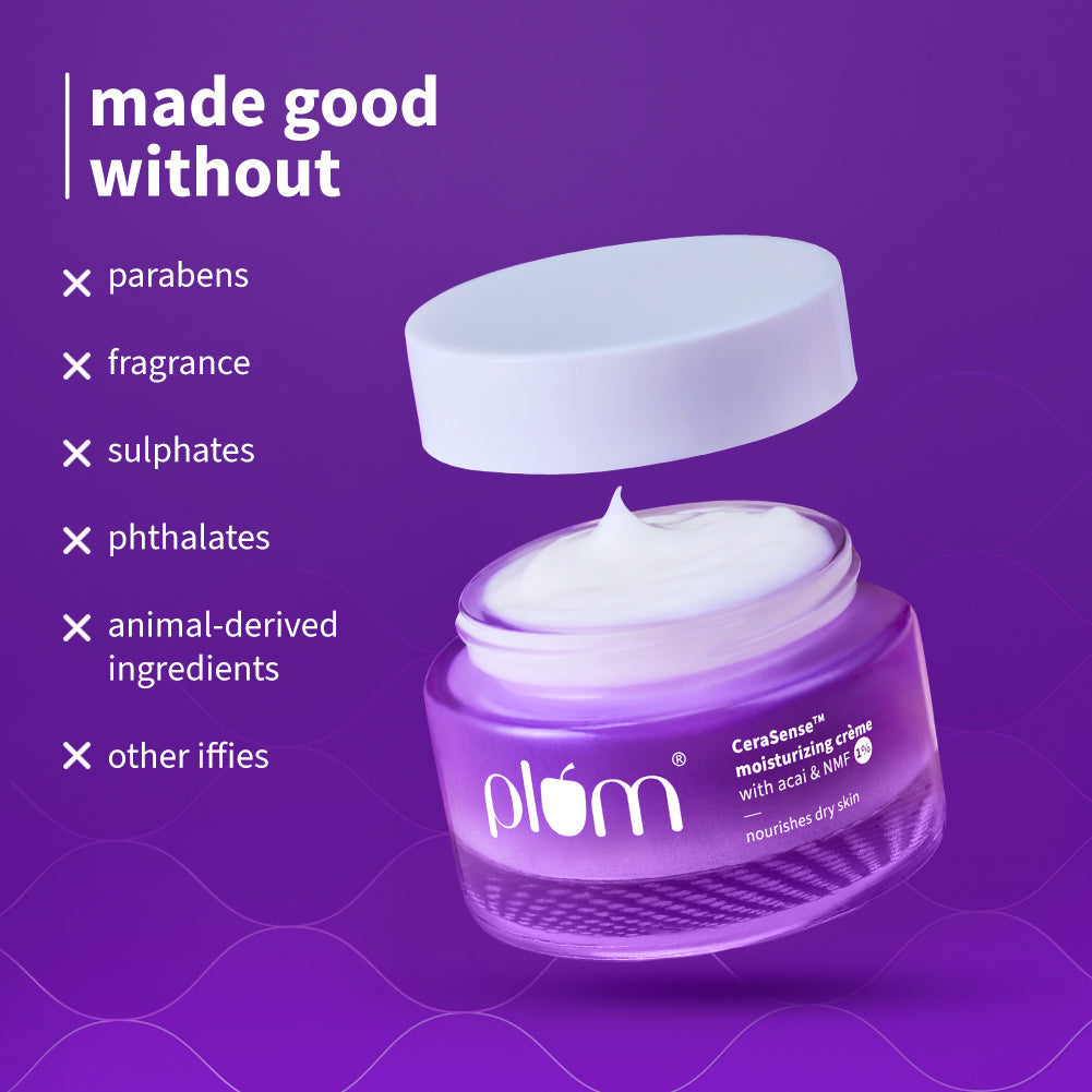 Plum CeraSense™ Moisturizing Cream with Ceramides & Peptides | Instant Barrier Repair | 72-Hr Moisturization | Dermat-Tested, 50g Buy at Indicrest Image 7
