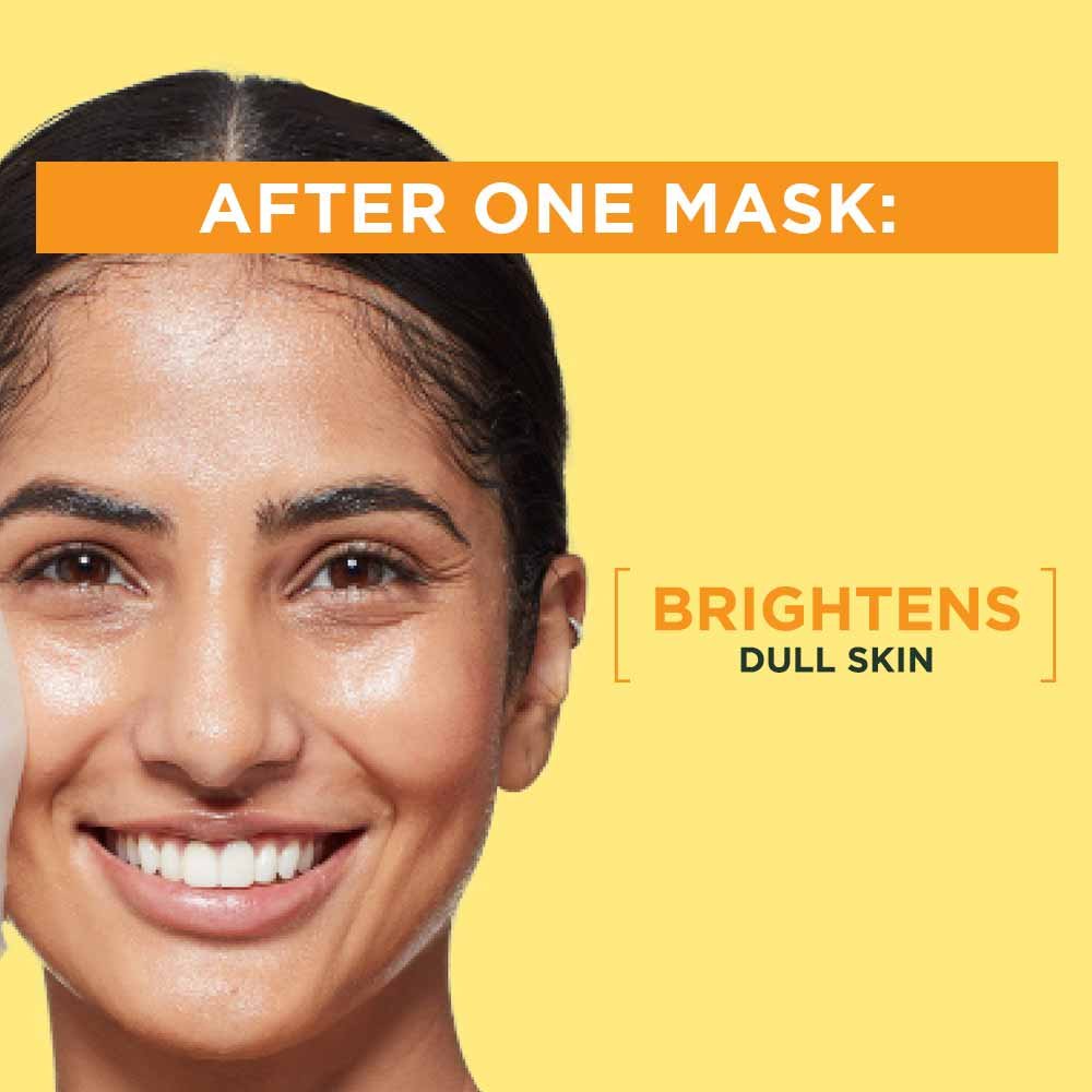 Close-up of Garnier serum sheet mask texture