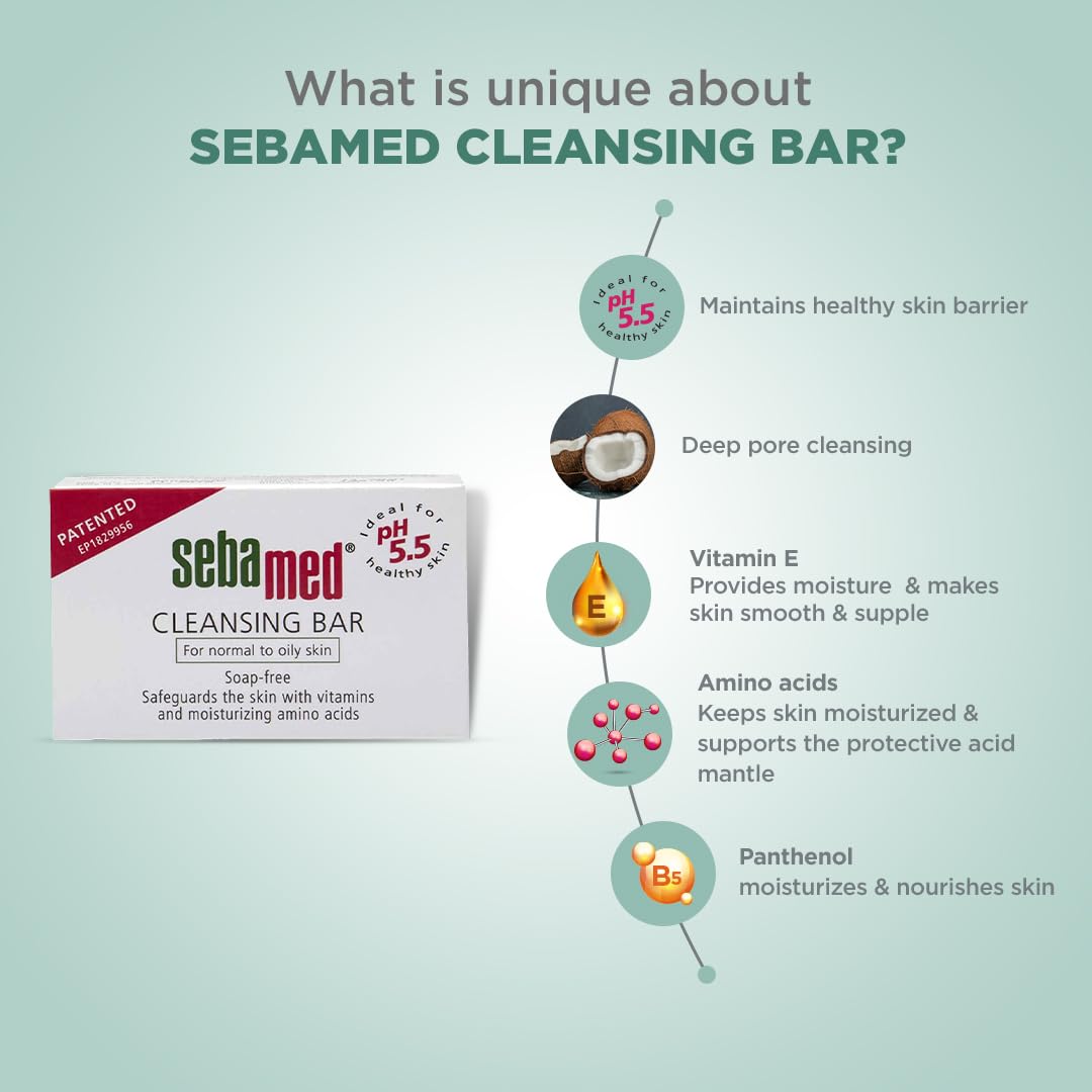 Close-up of cleansing bar texture and smooth surface