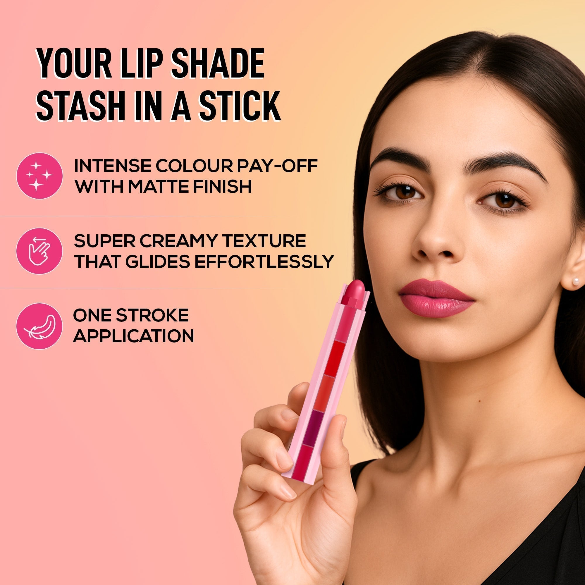 RENEE Everyday Fab 5 5-in-1 Matte Lipstick Buy at Indicrest Image 3