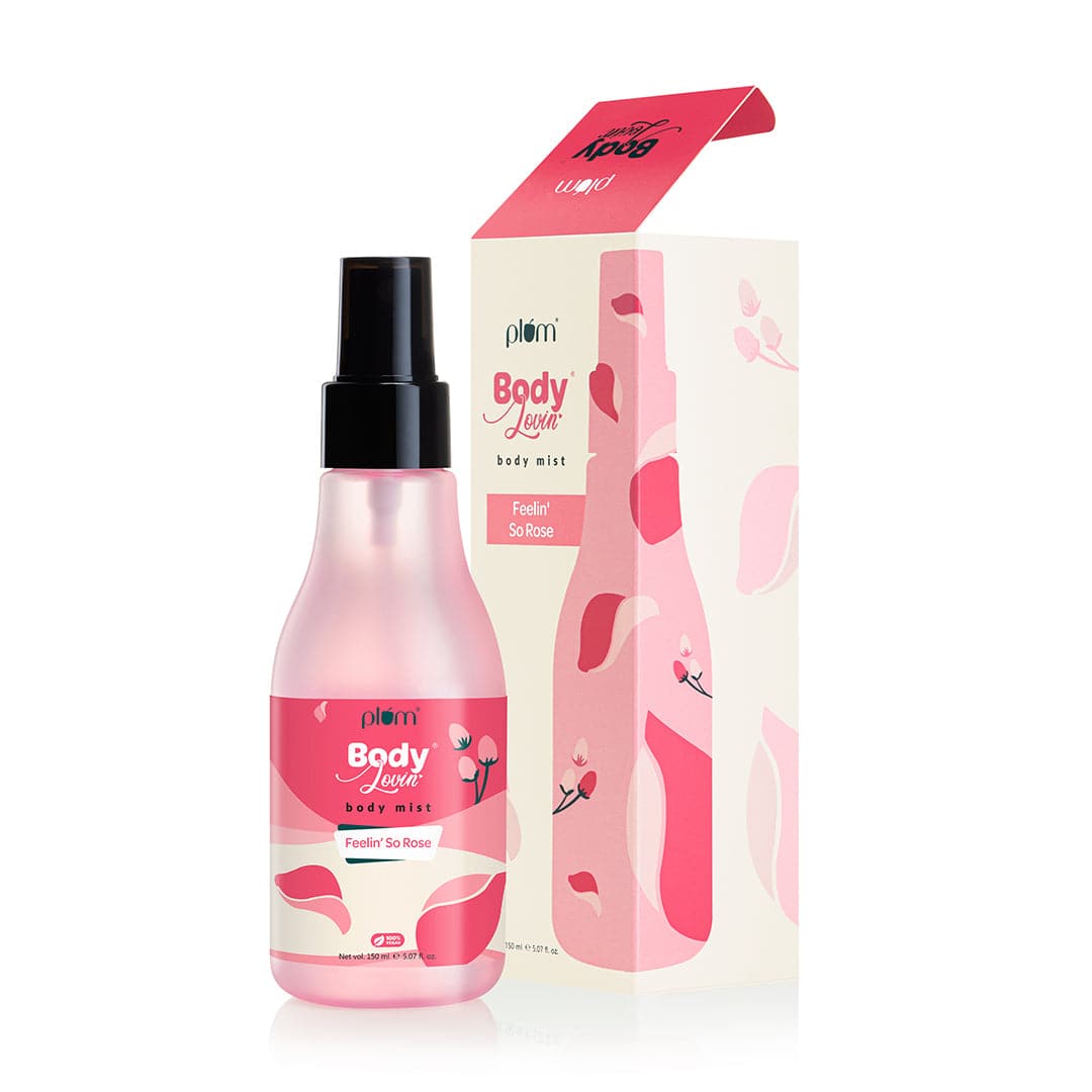 Plum Feelin' So Rose Body Mist by Plum BodyLovin' | Long Lasting | Travel-Friendly | Musky Rose Fragrance | Perfume Body Spray, 150ml Buy at Indicrest Image 9