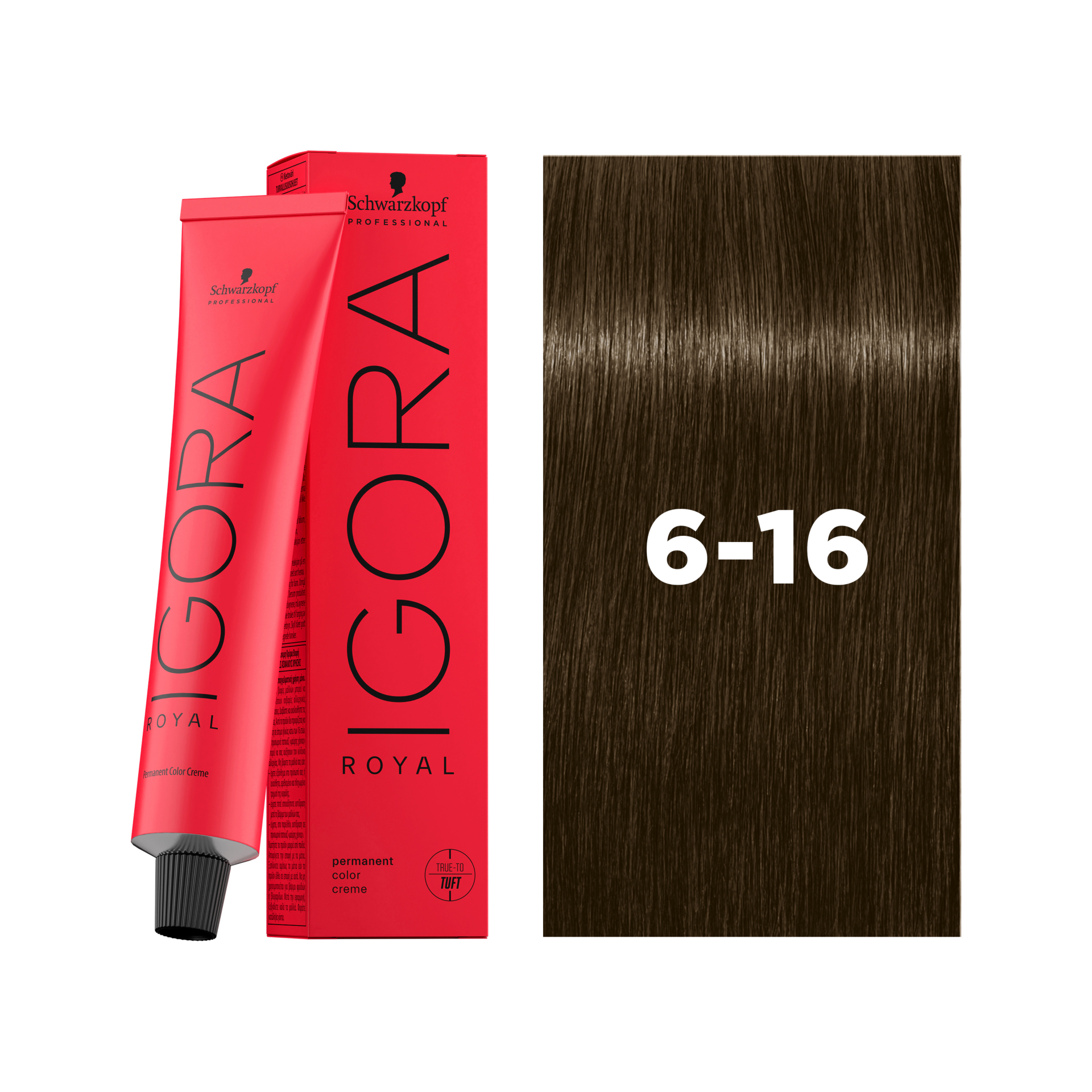 Schwarzkopf Professional Igora Royal 6-16 Dark Blonde Cendré Chocolate, 60ml Buy at Indicrest