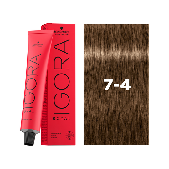 Schwarzkopf Professional Igora Royal 7-4 Medium Blonde Beige, 60ml Buy at Indicrest