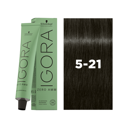 Schwarzkopf Professional Igora Zero AMM 5-21 Light Brown Ash Cendré, 60ml Buy at Indicrest