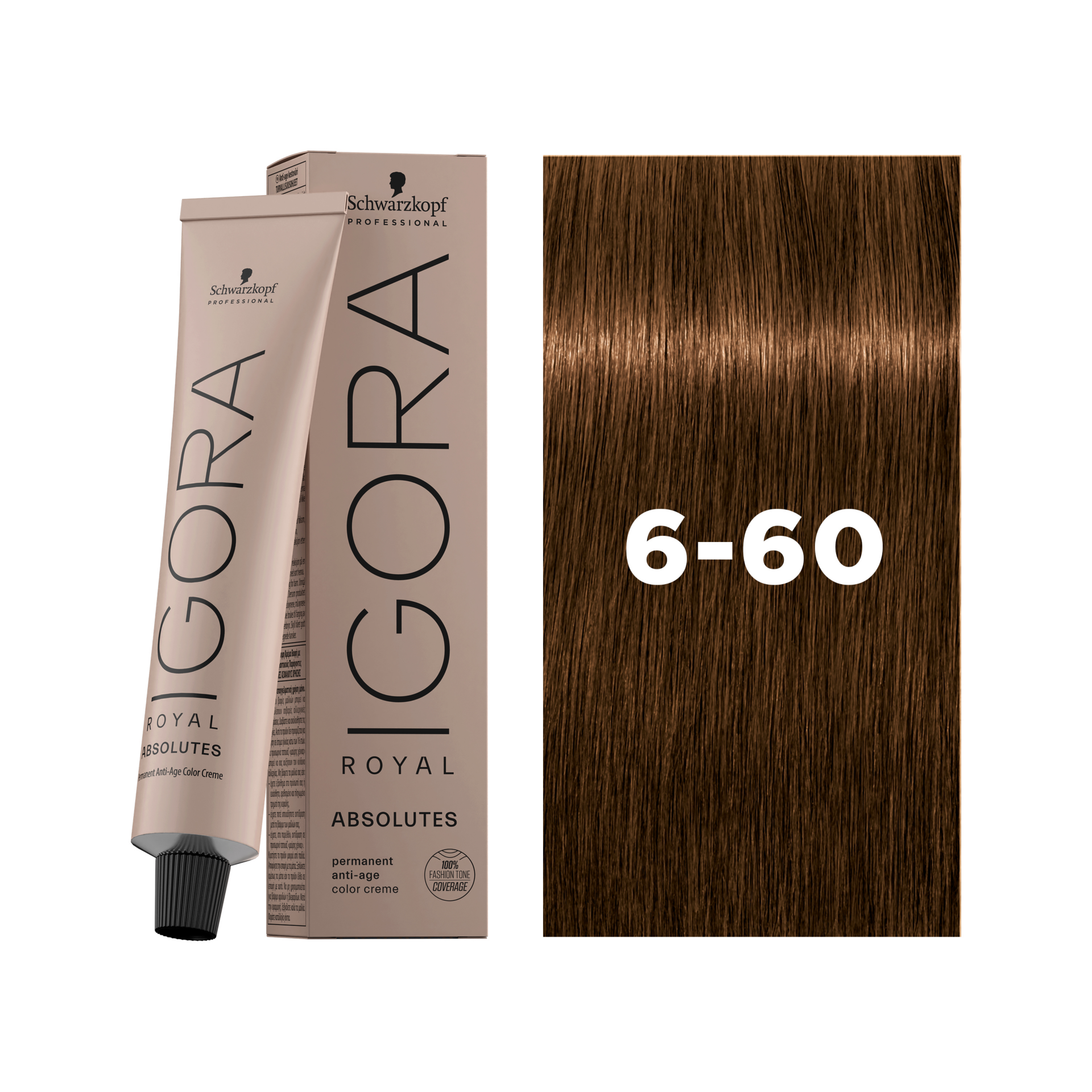 Schwarzkopf Professional Igora Royal Absolutes 6-60 Dark Blonde Chocolate Natural, 60ml Buy at Indicrest