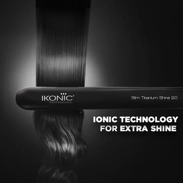 Ikonic Hair Straightener - Slim Titanium Shine Black & Silver Buy at Indicrest Image 4