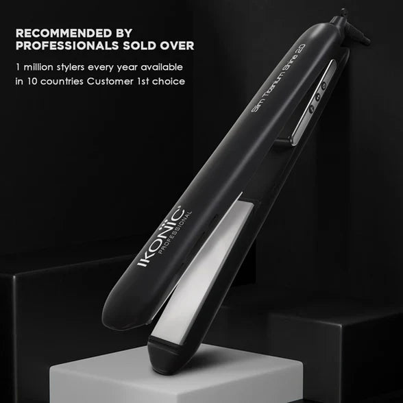 Ikonic Hair Straightener - Slim Titanium Shine Black & Silver Buy at Indicrest Image 8