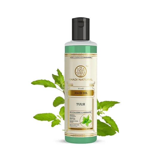 Khadi Tulsi Hair Oil 210ml - Indicrest Buy at Indicrest