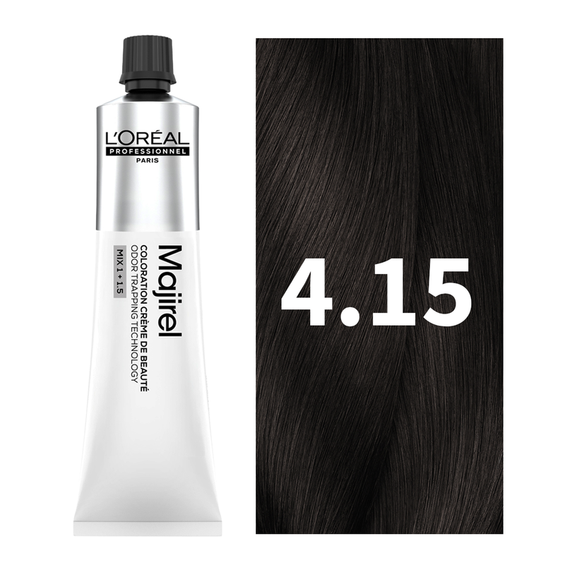 L'Oreal Professionnel Paris Majirel - 4.15 (Mahogany Ash Brown) 49.5 g indicrest Buy at Indicrest