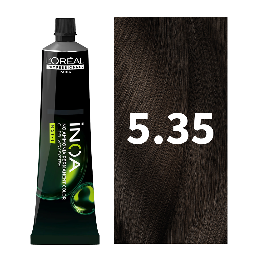 L'Oreal Professionnel Paris iNOA – 5.35 (Light Golden Mahogany Brown) Ammonia-Free Hair Color, 60g at Indicrest Buy at Indicrest