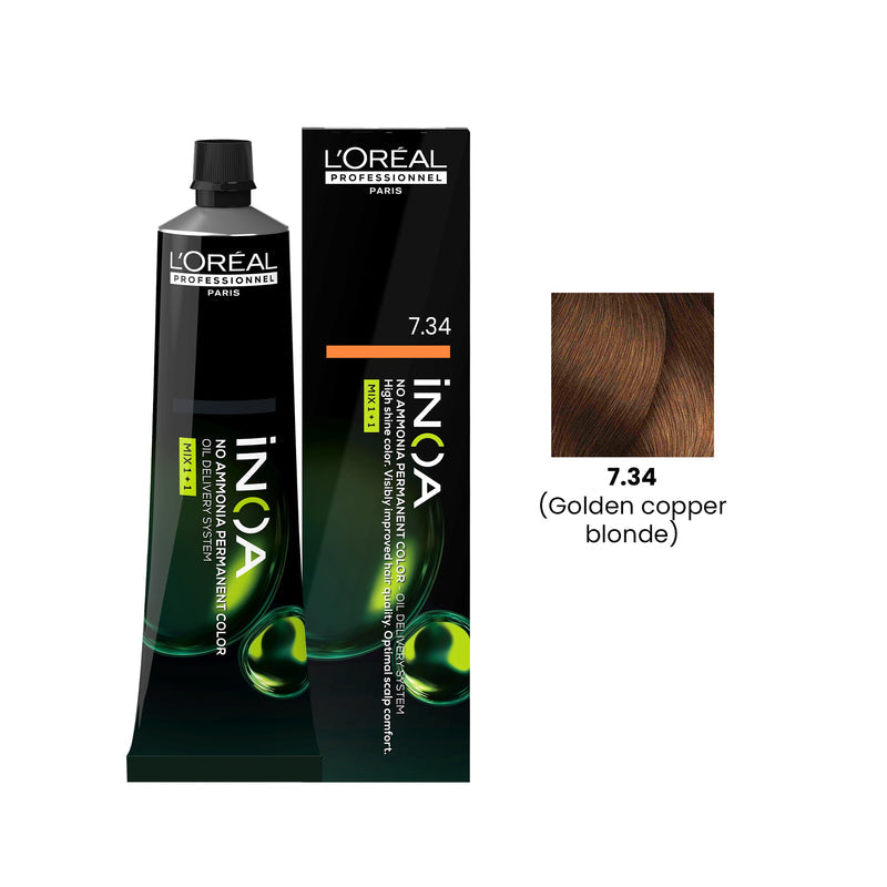 L'Oreal Professionnel Paris iNOA – 7.34 (Golden Copper Blonde) Ammonia-Free Hair Color, 60g Buy at Indicrest Image 5