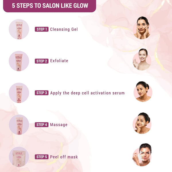 Lotus Herbals Radiant BridalGLOW Rose Gold Skin Illuminating Facial Kit - Indicrest Buy at Indicrest Image 4