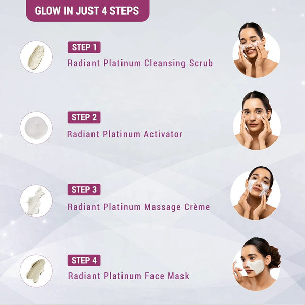 Lotus Herbals Radiant Platinum Anti-Ageing Facial Kit, (170 g) - Indicrest Buy at Indicrest Image 5