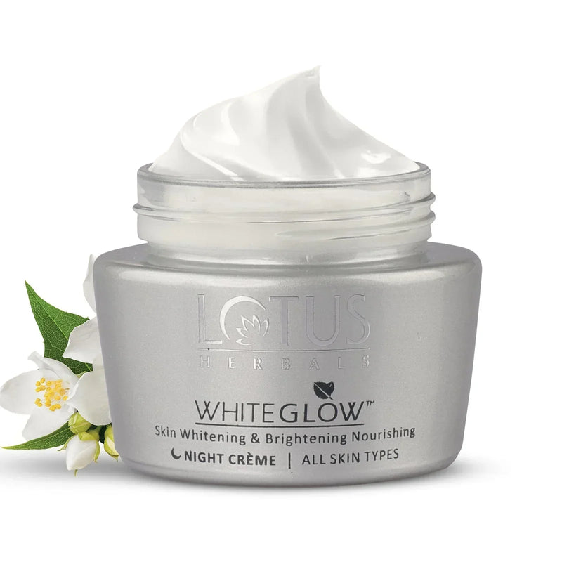 Lotus Herbals Cream, White Glow Skin Whitening & Brightening Nourishing Night Creme (60g) - Indicrest Buy at Indicrest