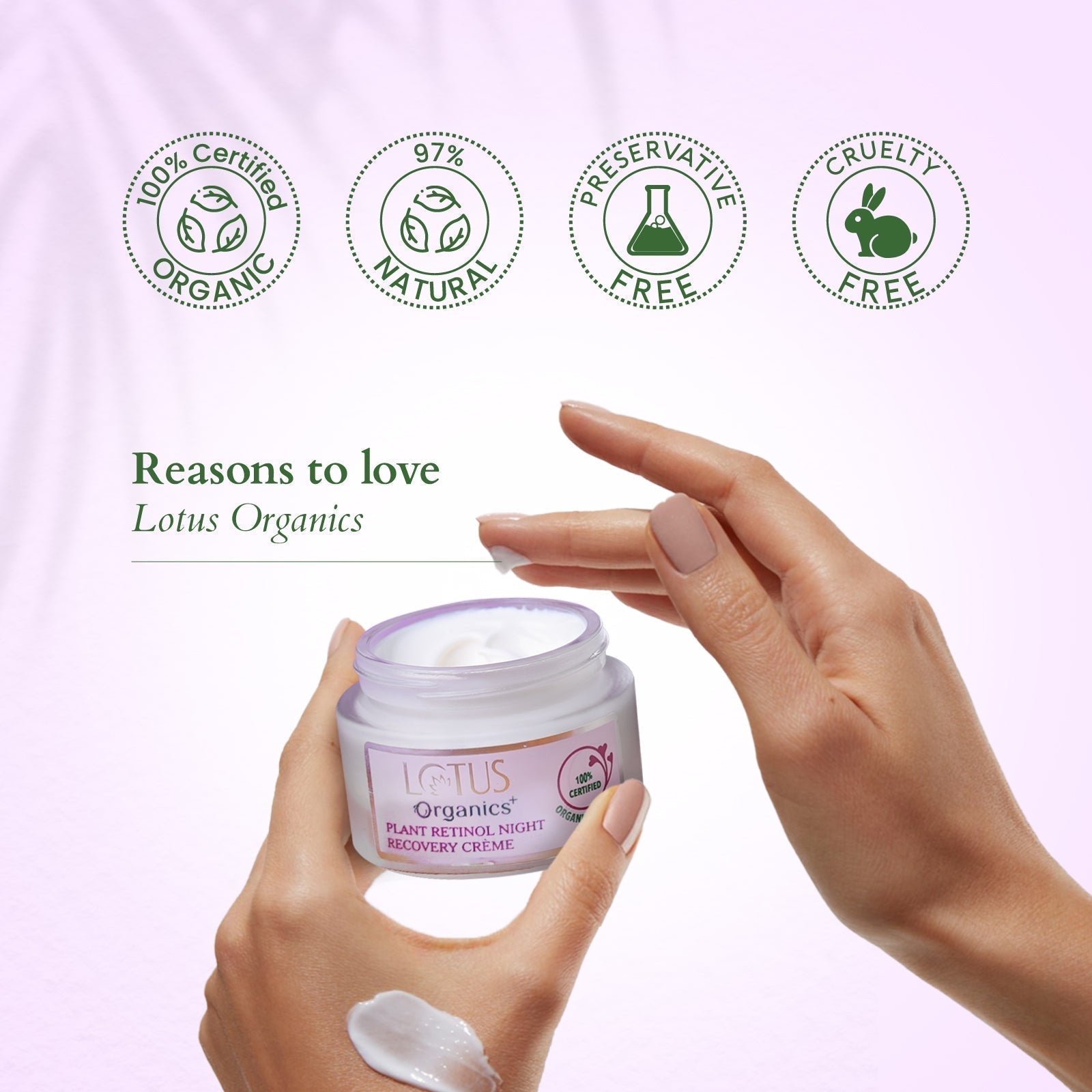 LOTUS ORG Bakuchiol Plant Retinol Night Recovery Creme 30g - Indicrest Buy at Indicrest Image 7