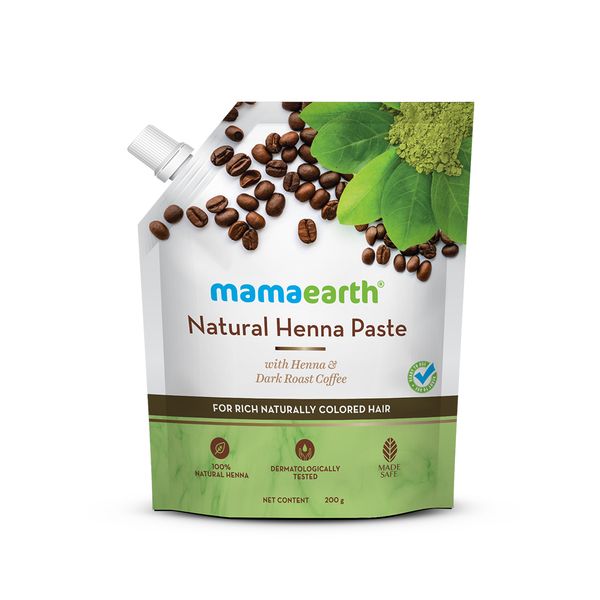 Mamaearth Natural Henna Paste for Rich Colored Hair 200g Pack Buy at Indicrest