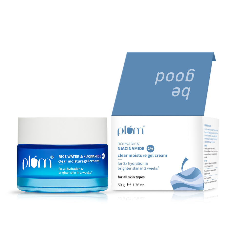 Plum 2% Niacinamide & Rice Water Brightening Gel Moisturizer | 2X Hydration | Brightens Skin In 2 Weeks | Non-Greasy, 50g Buy at Indicrest Image 6