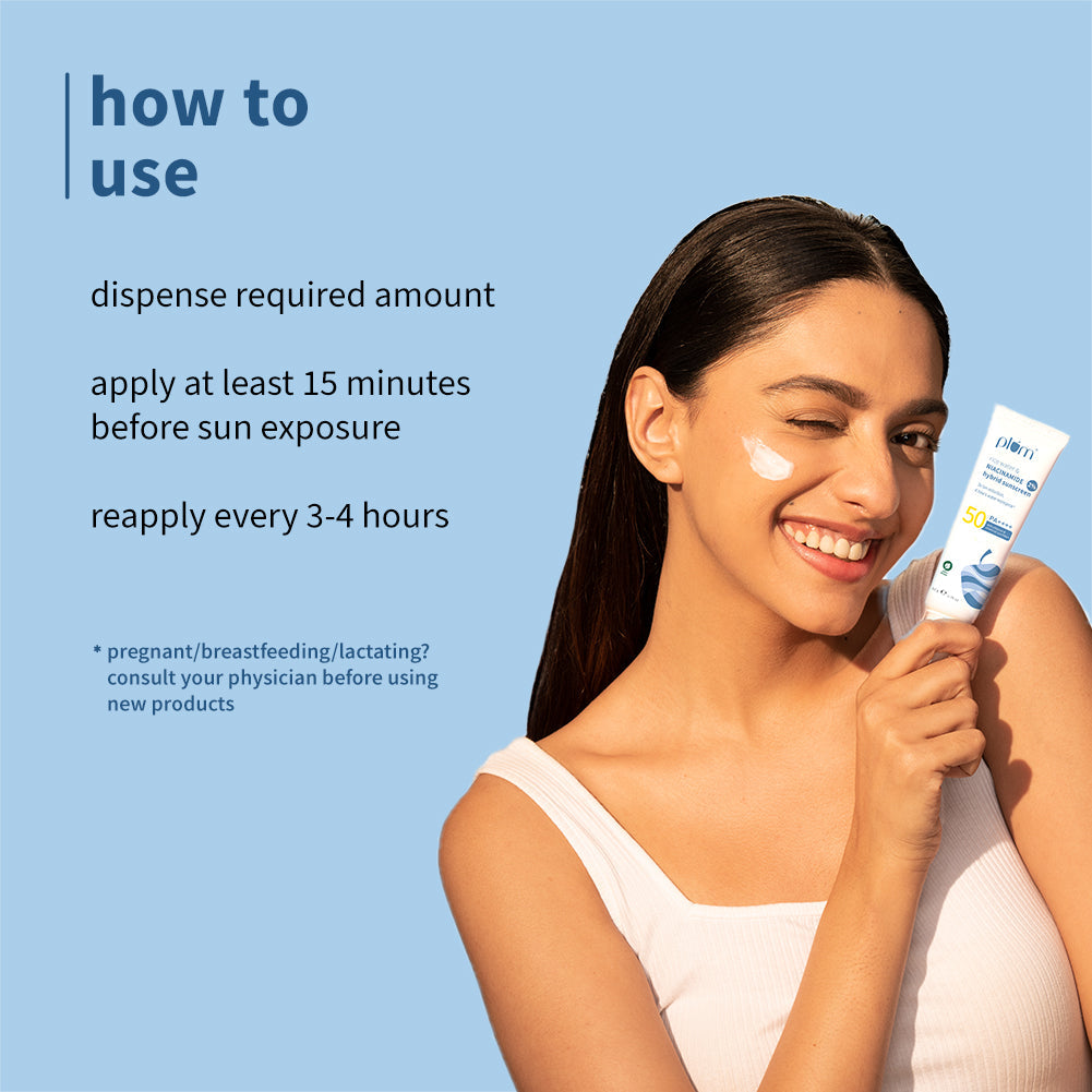 Plum 2% Niacinamide & Rice Water SPF 50 PA++++ Brightening Sunscreen | 3X Tan Reduction | 4-Hr Water Resistant | Dermat-Tested | No White Cast, 80g Buy at Indicrest Image 8