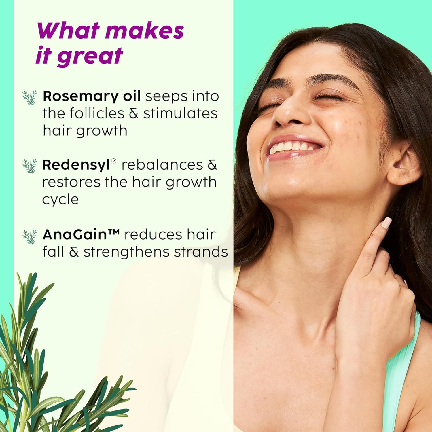 Plix Rosemary Advanced Hair Growth Serum | Reduces Hair Fall & Promotes Hair Growth, 30ml Buy at Indicrest Image 3