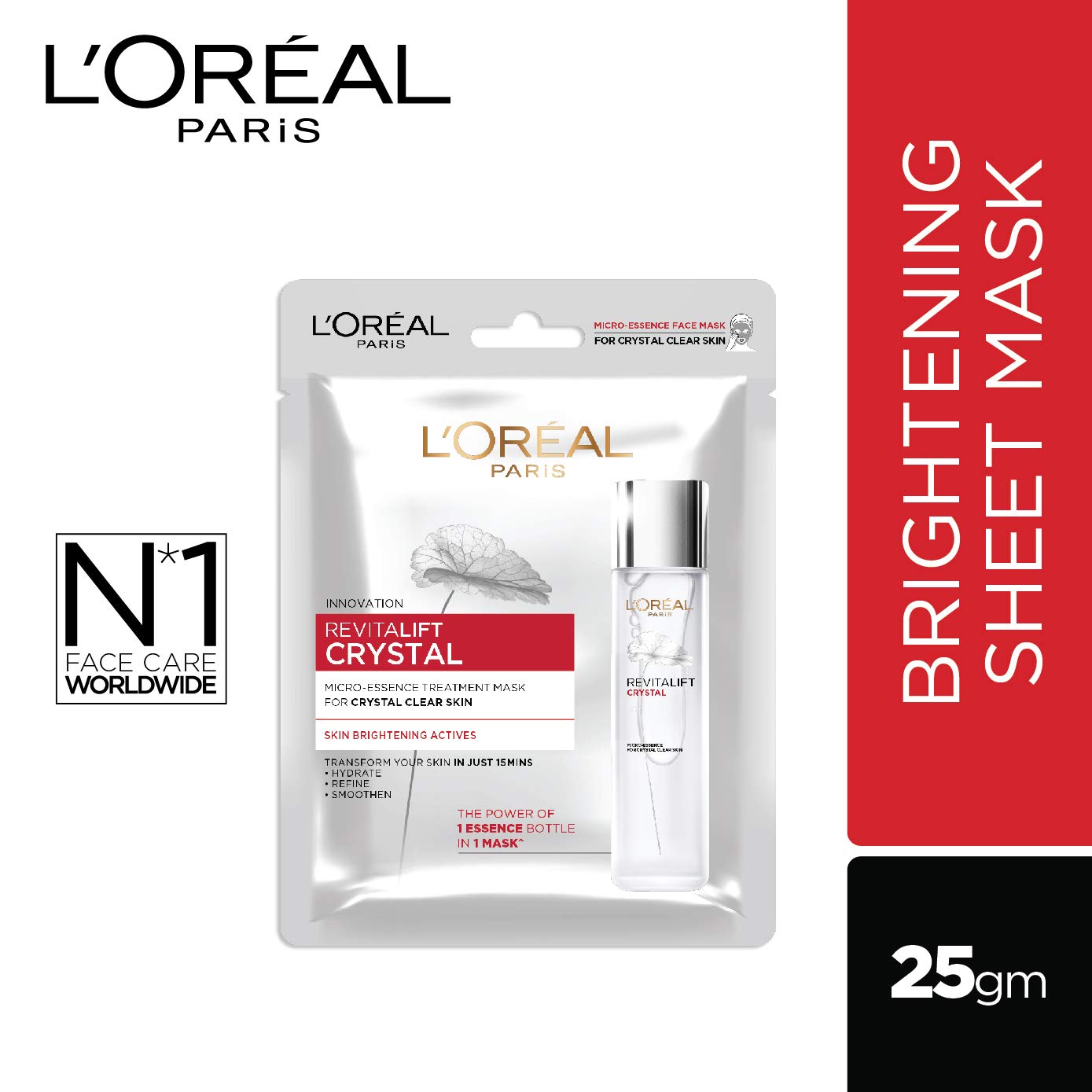 Revitalift Crystal Sheet Mask with glass skin formula