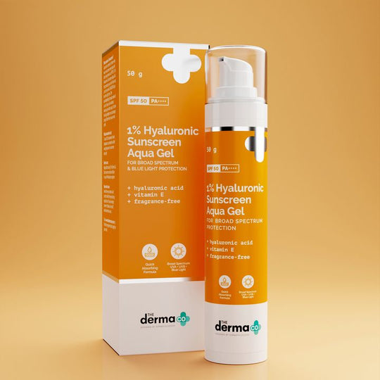The Derma Co. 1% Hyaluronic Sunscreen Aqua Gel, 50g – SPF 50+ PA++++ Buy at Indicrest