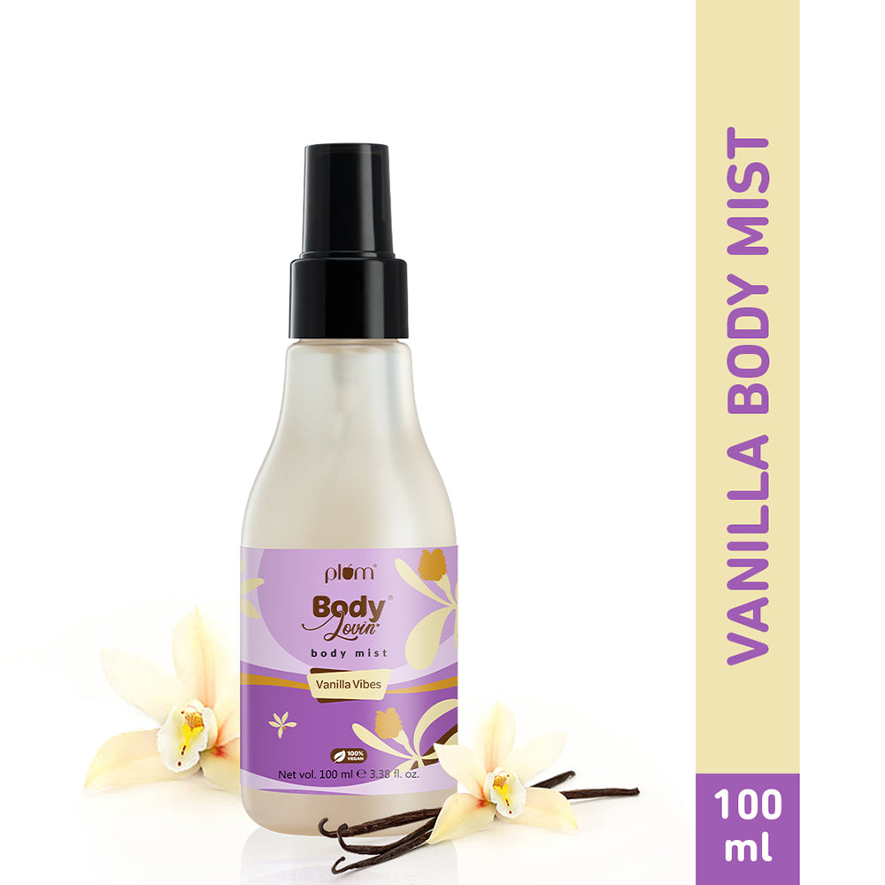 Plum Vanilla Vibes Body Mist by Plum BodyLovin' | Long Lasting | Travel-Friendly | Warm Vanilla Fragrance | Perfume Body Spray, 100ml Buy at Indicrest Image 11