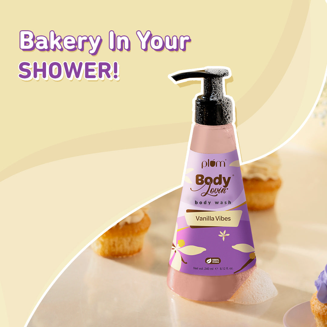 Plum Vanilla Vibes Body Wash by Plum BodyLovin' | SLS-Free | Hydrating Formula | Warm Vanilla Fragrance | Aloe-Infused Body Wash, 240ml Buy at Indicrest Image 11