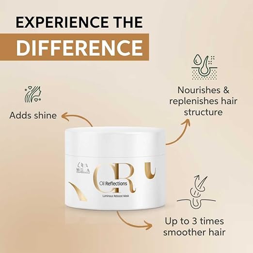 Wella Oil Reflections Luminous Reboost Mask with product packaging

