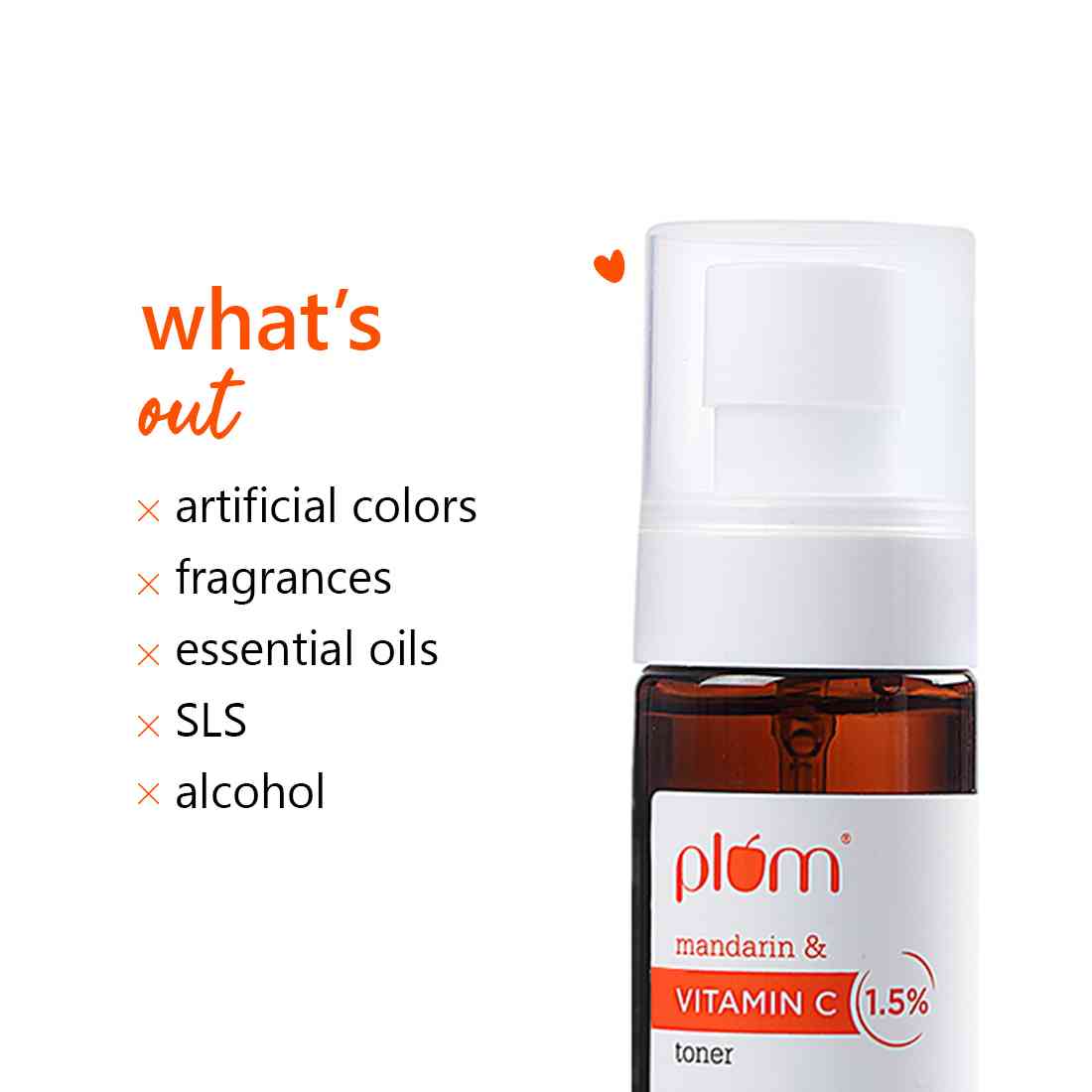 Plum 1.5% Vitamin C & Mandarin Pore Tightening Face Toner | Boosts Glow | Fades Dark Spots & Hyperpigmentation, 100ml Buy at Indicrest Image 2