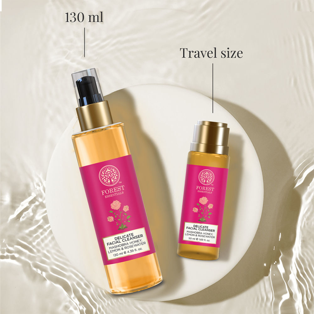 Forest Essentials Delicate Facial Cleanser Mashobra Honey Lemon & Rosewater Dry Skin, 50ml