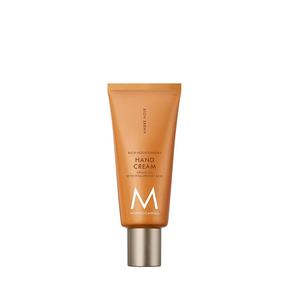 Moroccanoil Hand Cream Ambre Noir | Argan Oil, Hyaluronic Acid & Shea Butter Soft, Moisturized Hands, 40ml