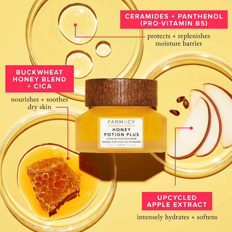 Farmacy Beauty Honey Potion Plus Ceramide Hydration Mask, 50g