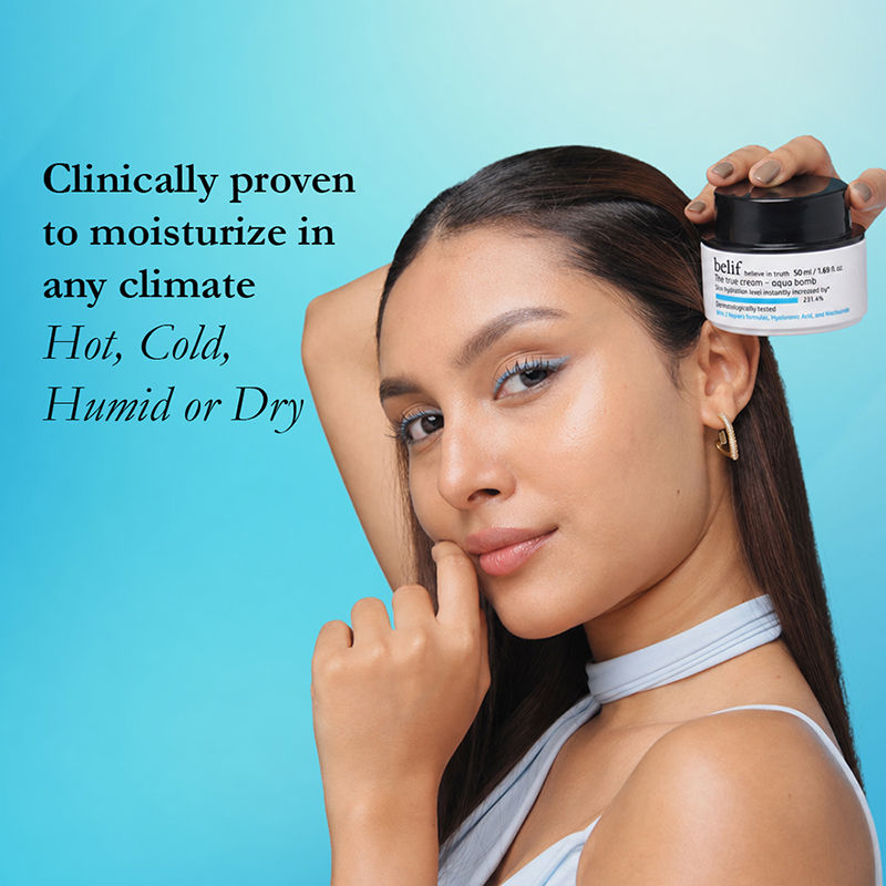 belif The True Cream Aqua Bomb, Dermat Tested Moisturizer, Increases Skin Hydration By 70%, 50ml