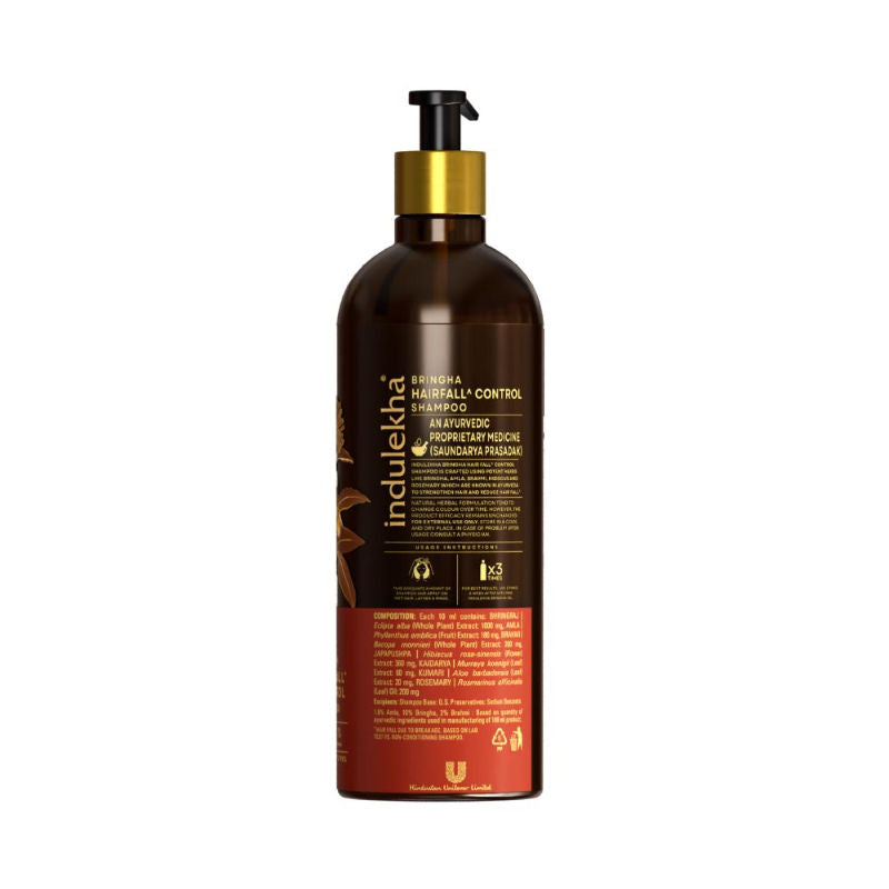 Indulekha Bringha Shampoo for Hair Fall Control with Amla Shikakai for Men & Women, 340ml Buy at Indicrest Image 9