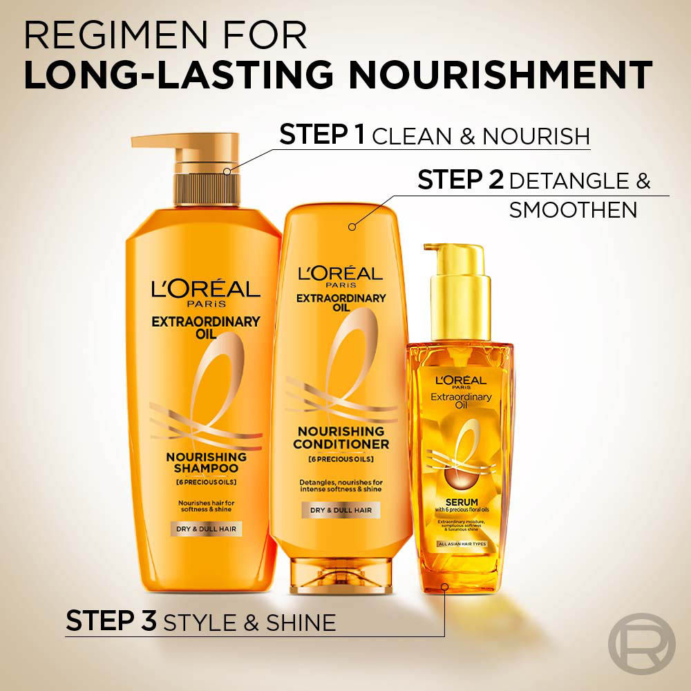 L'Oreal Paris Extraordinary Oil Nourishing Shampoo For Dry & Dull Hair, 340ml Buy at Indicrest Image 8