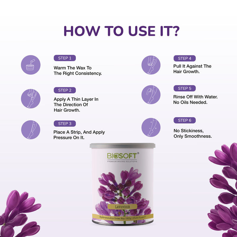 Biosoft Lavender Hydrosoluble Wax, 800g Buy at Indicrest Image 4