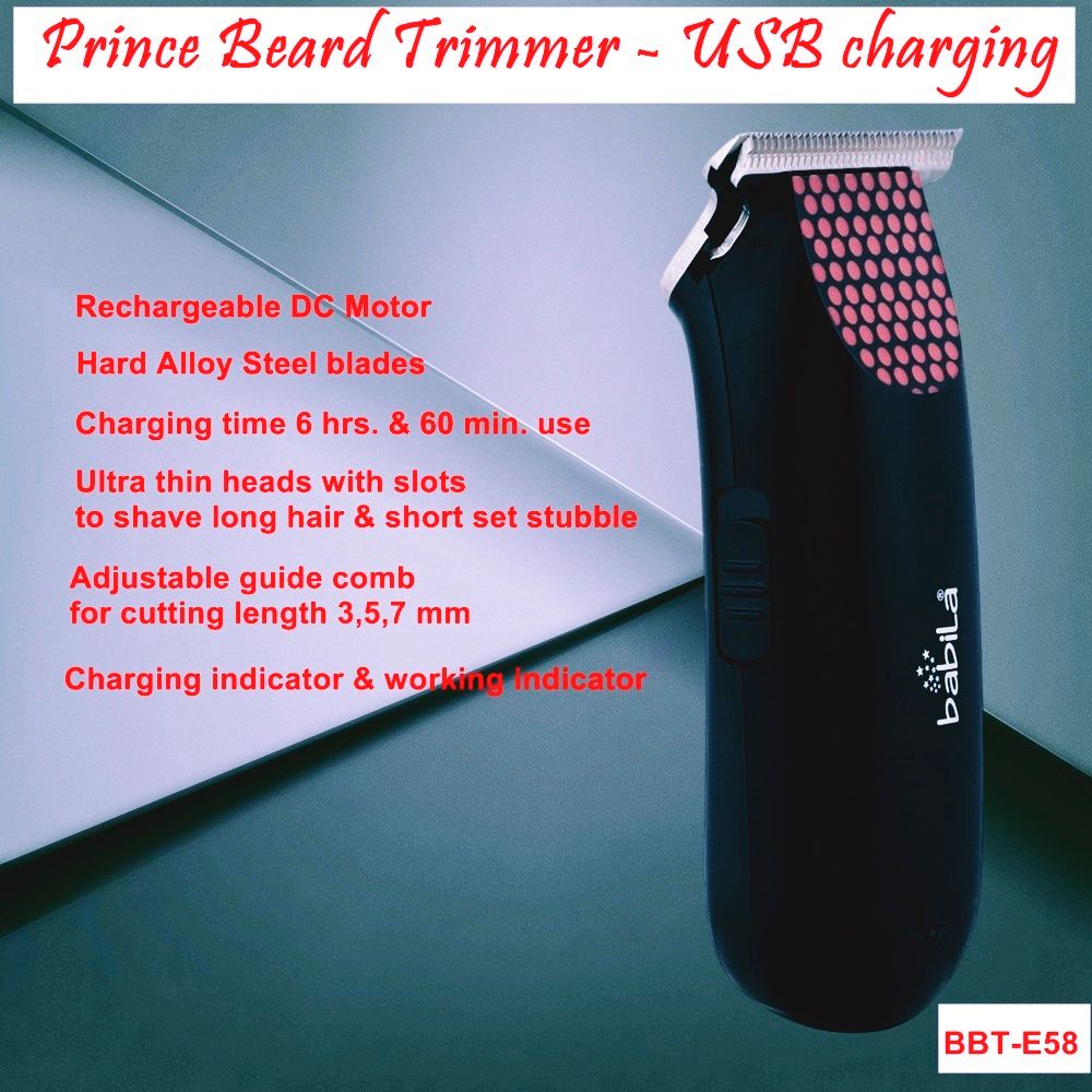 Babila Prince Beard Trimmer-USB Charging, 1 piece Buy at Indicrest Image 5