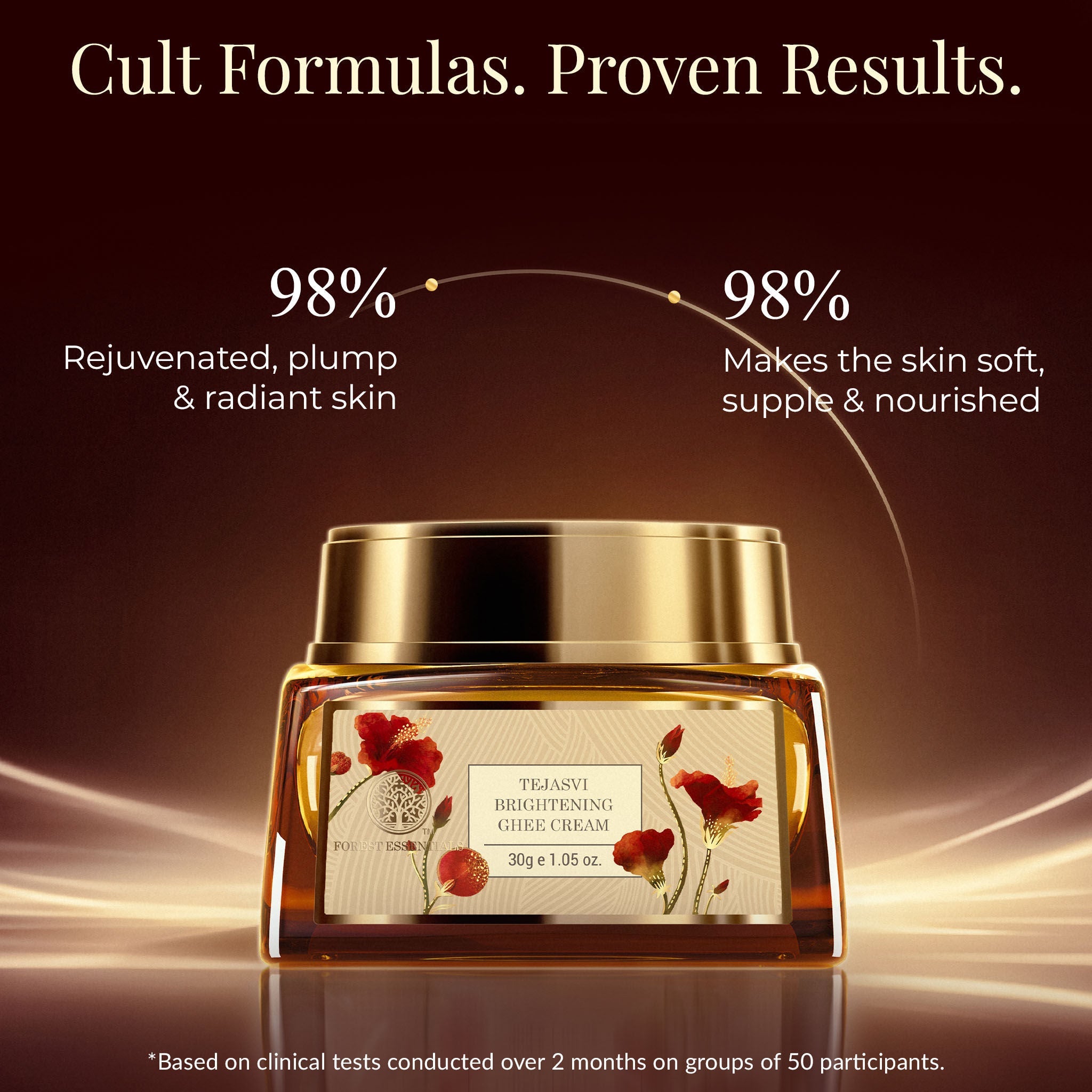 Forest Essentials Tejasvi Brightening Ghee Cream - Ayurvedic Cream for Facial Massage, 30g